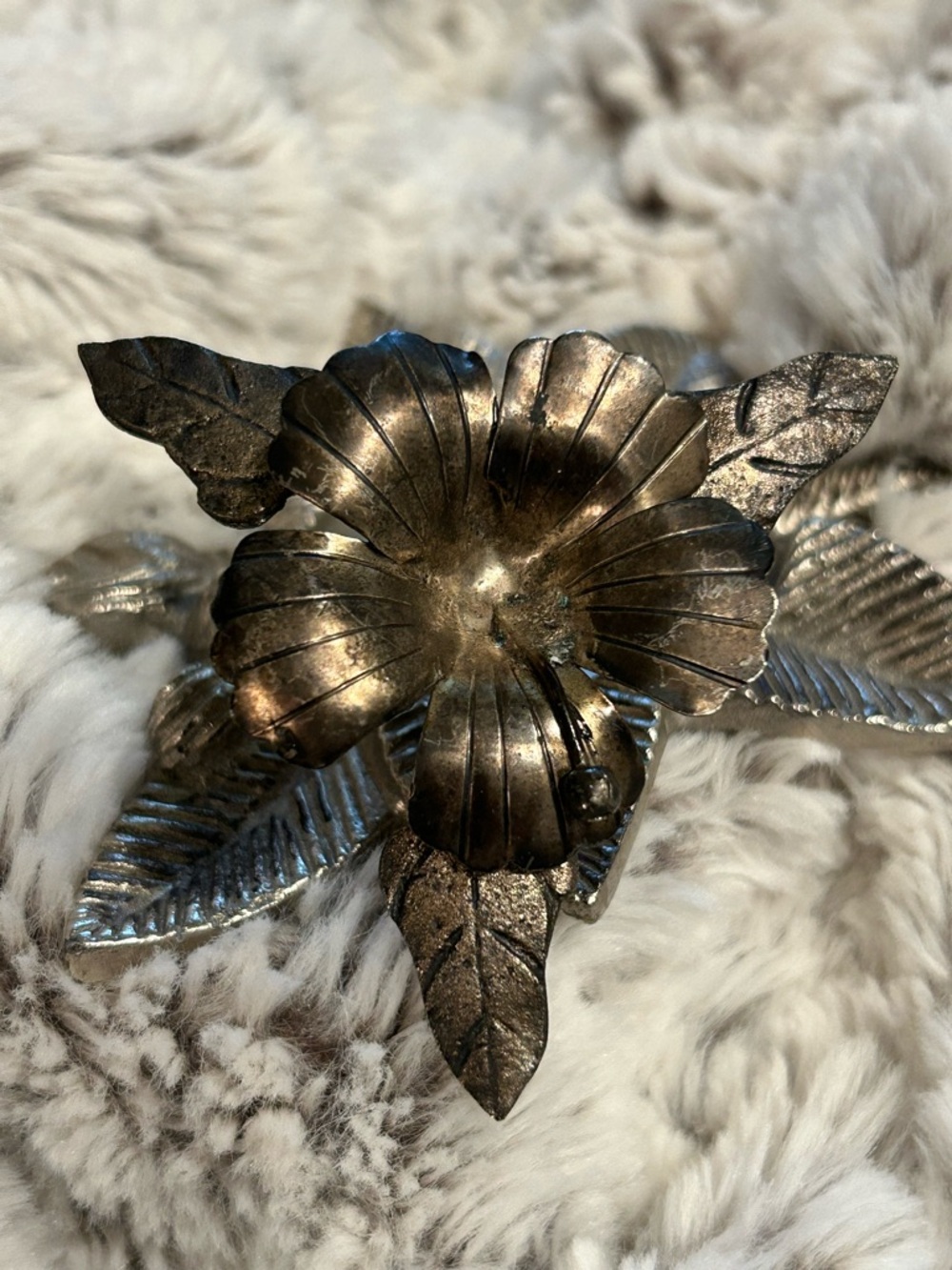 Pottery Barn Champagne Flower Mercury Cup Tealight Holder - Picture 7 of 11